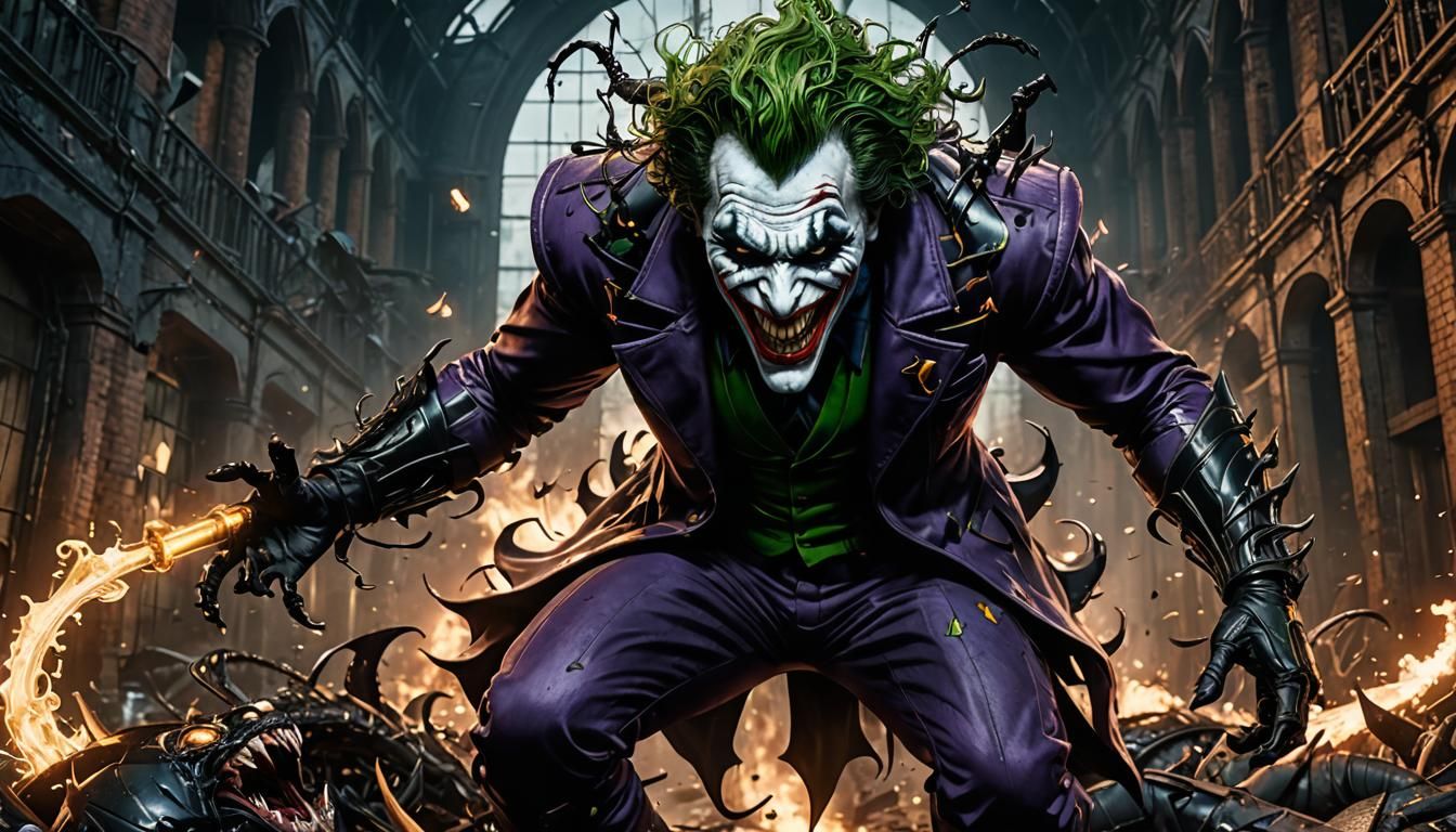 Steampunk Joker Venom Biomechanical Explosion
