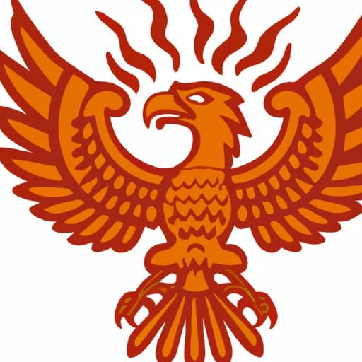 Aztec Phoenix Bird Symbol Art