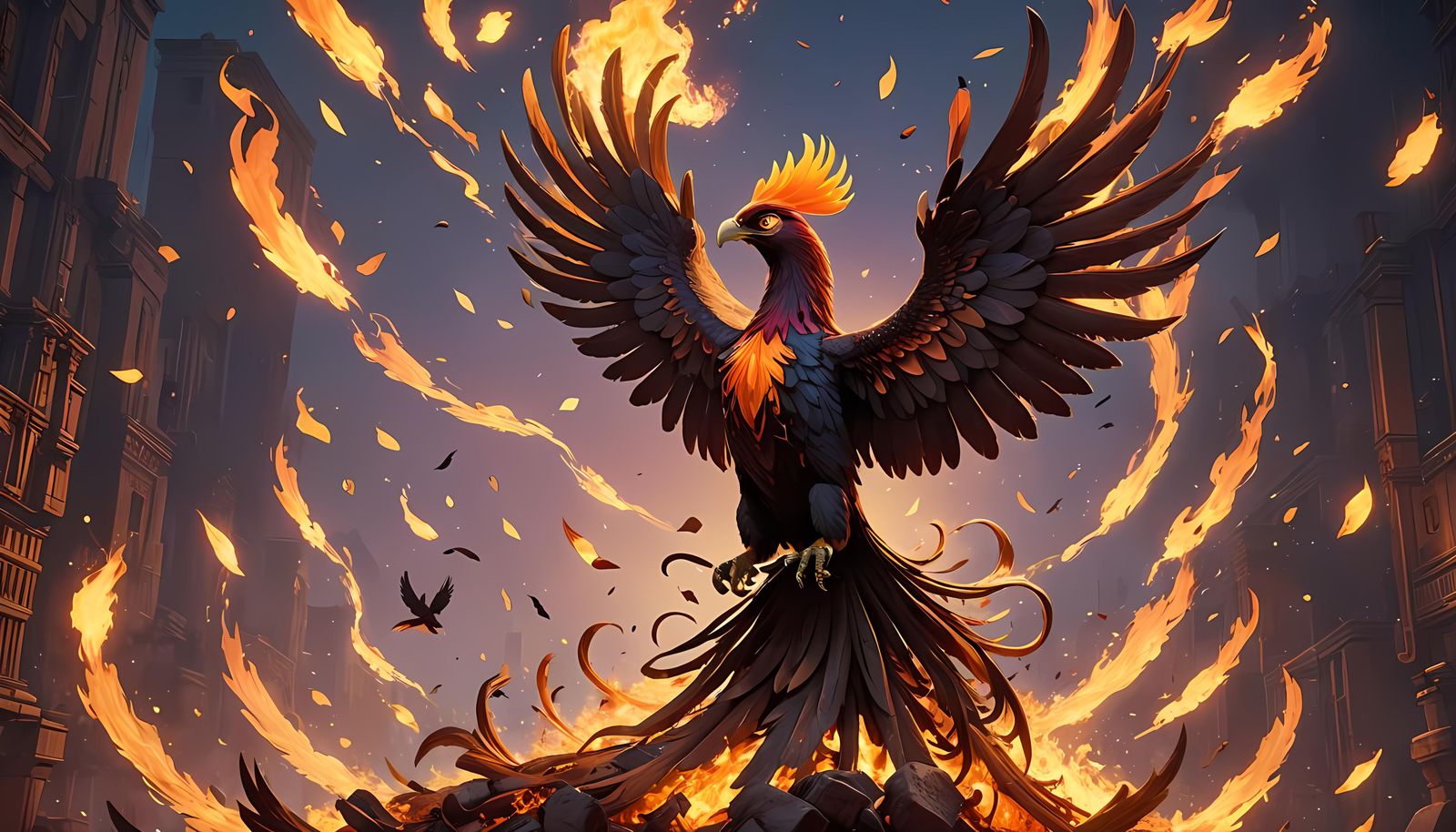 Phoenix Rising: 3D Digital Art Concept