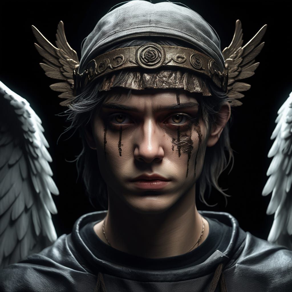 Angelic Girl and Hell Boy Portrait