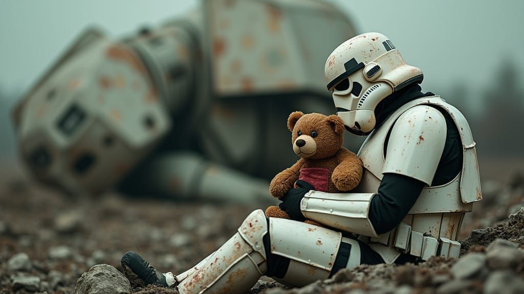 A despondent Stormtrooper