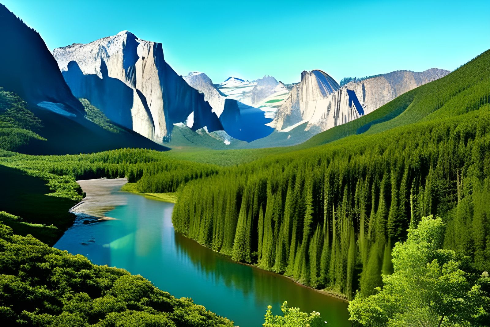 *Most gorgeous mountain and foothills landscape with waterfalls -2550 - MasterSub - v2.1