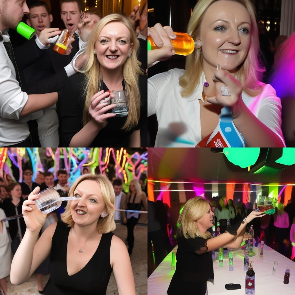 Downing Street Party with Shots and Glowsticks