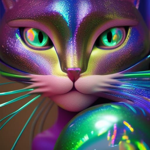 iridescent cat