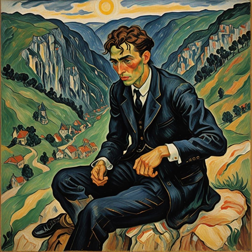 Man on Golden Mountains with Dark Knife, Soutine Modigliani ...