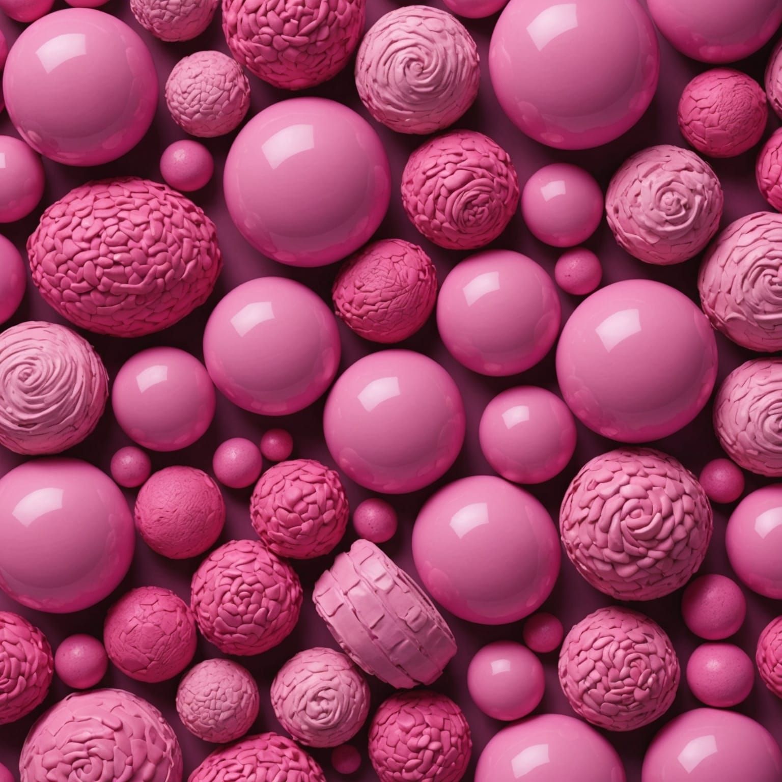 Monochromatic Pink Aesthetic Digital Art