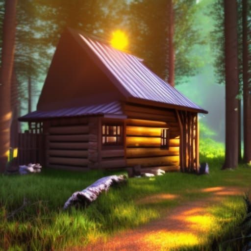 Enchanting Forest Cottage Concept Art in 8K