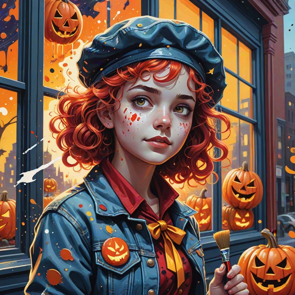 Sassy Little Artist Wins Downtown Halloween Contest