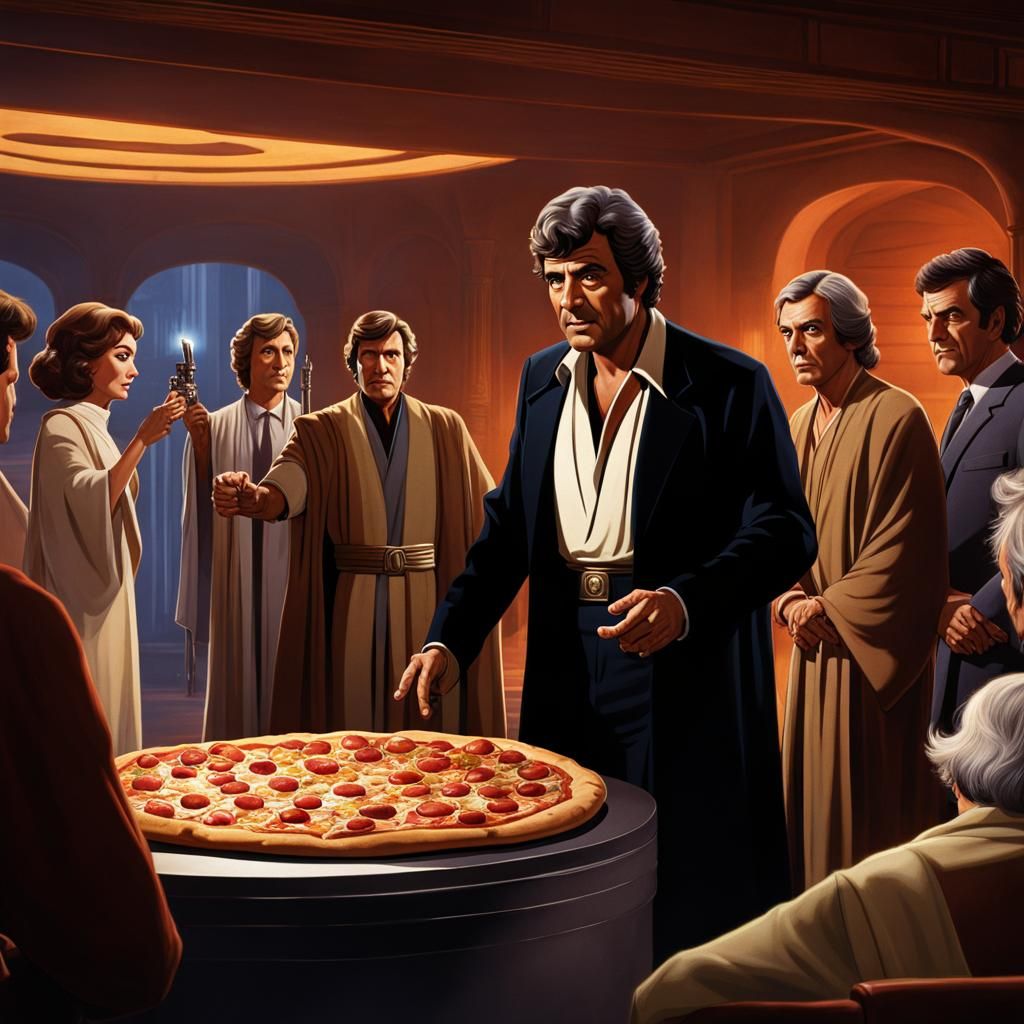 Columbo Delivers Pizza to Jedi Council