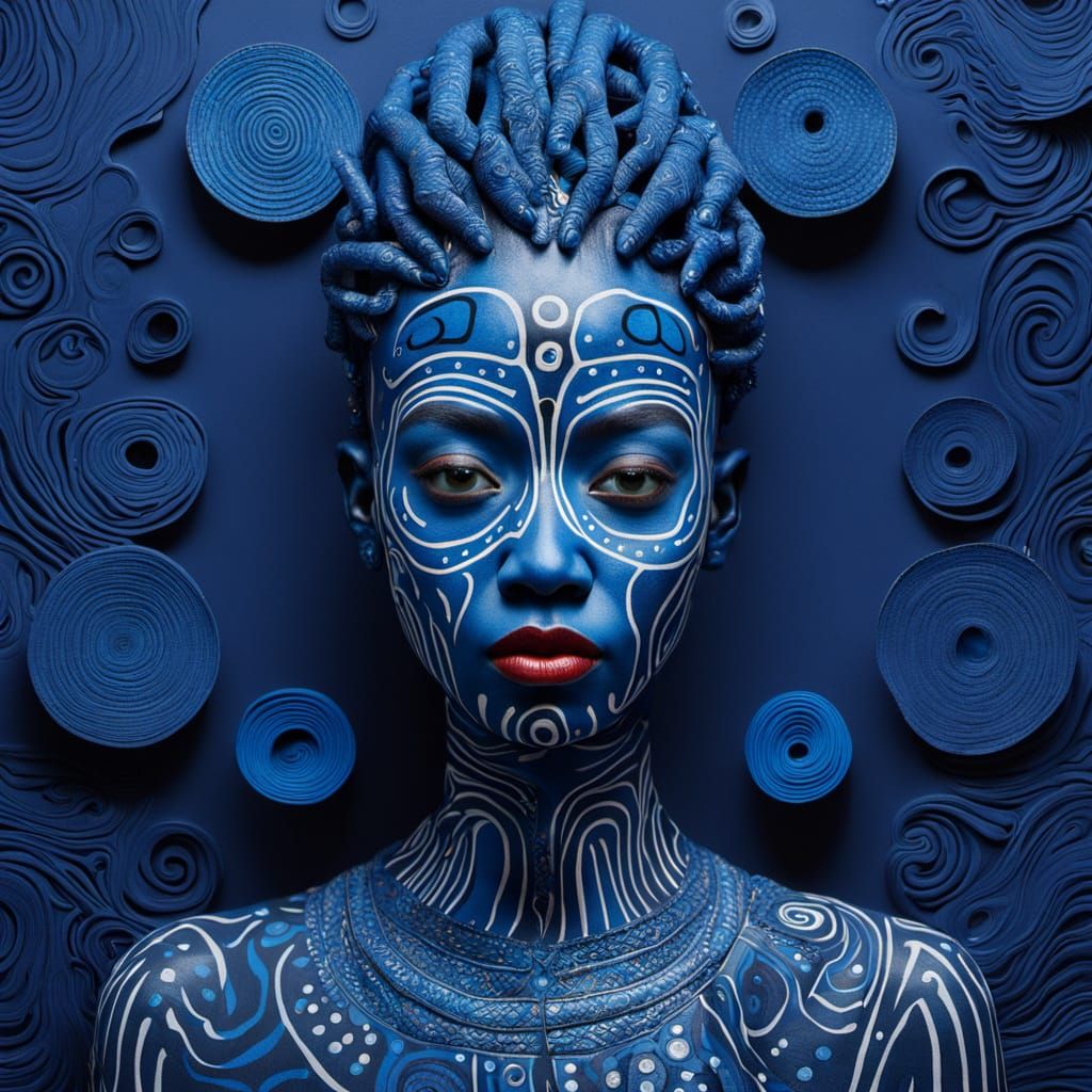 Blue Skinned Tribespeople in Mystical Settings