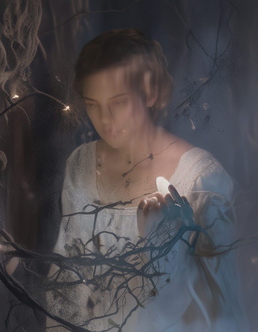 A Girl Ensnared in Dreamlike Splendor, Renaissance-Style Mas...