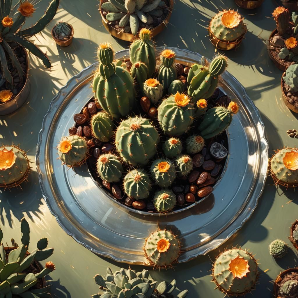 Cactus and Dates Still Life in Unreal Engine Style