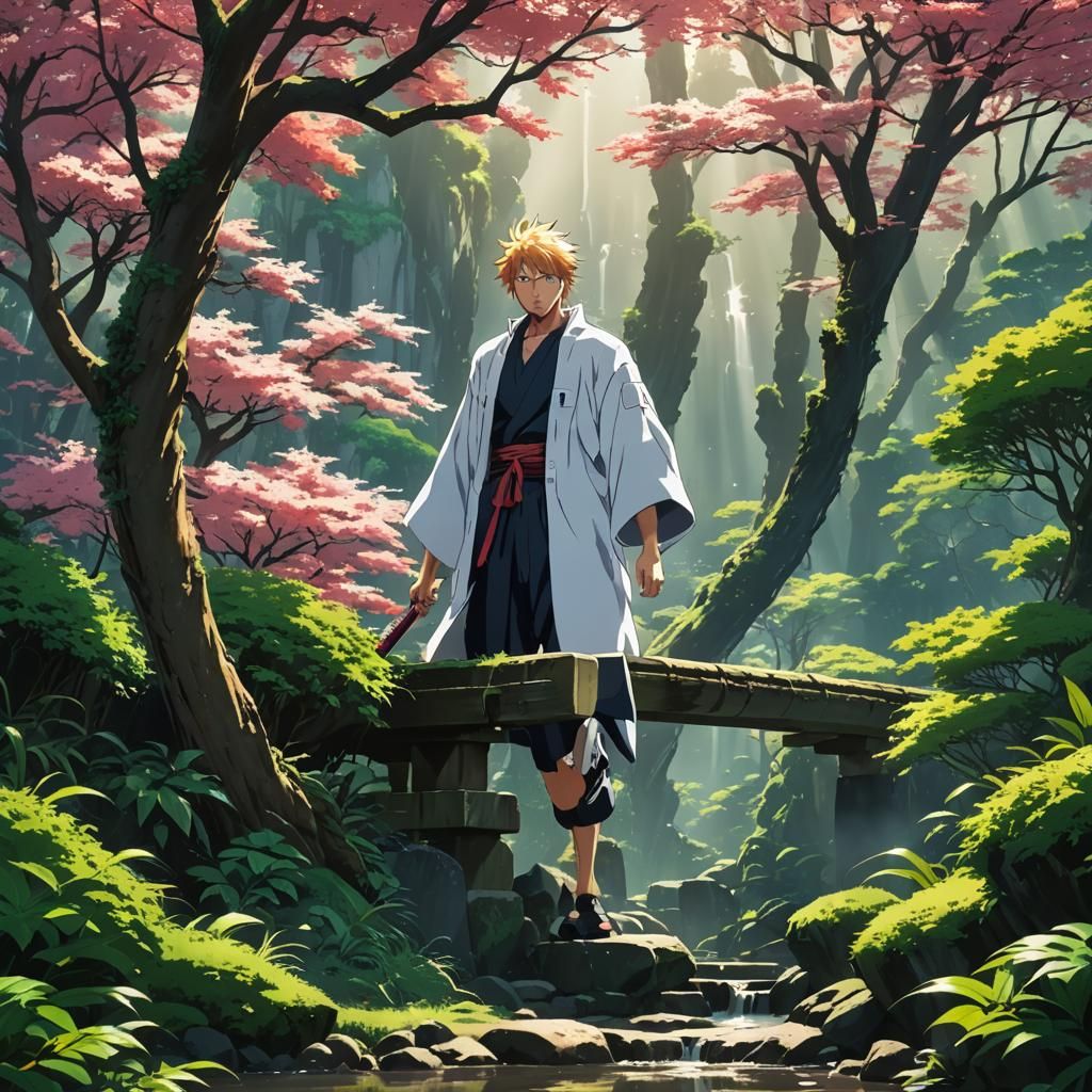 Anime Key Visual in Ghibli and Shinkai Style
