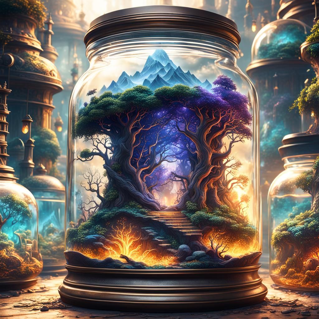 World in a Jar: Detailed Matte Painting