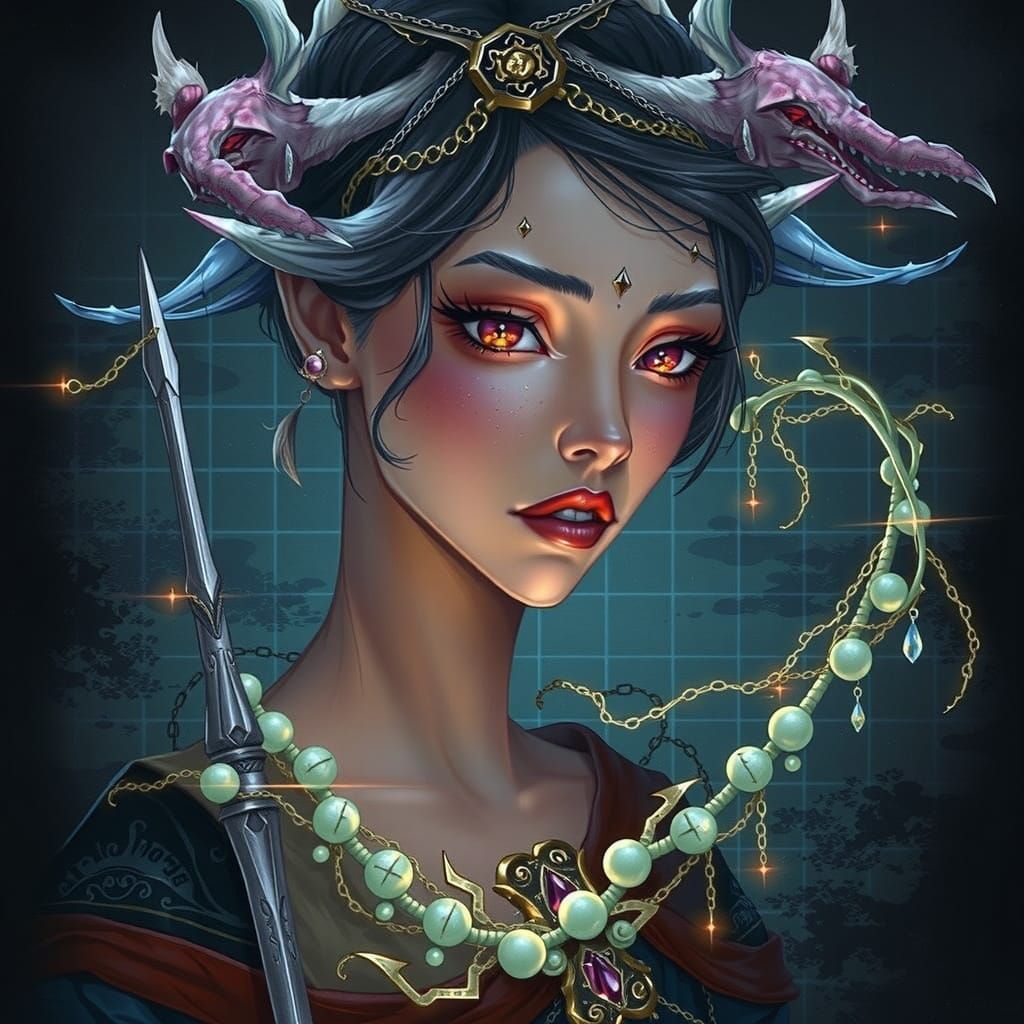 Drow Noble with Fire-Resistant Cloak, in Frazetta Style