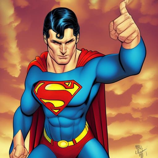 Superman Cat Comic Book Art