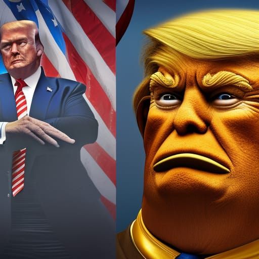 Donald Trump and Dr. Zaius: Detailed Matte Painting