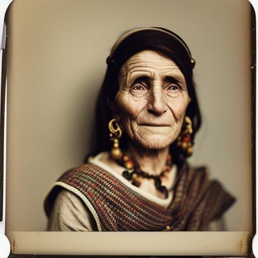 Historical Tin-Type Portrait from Pettorano sul Gizio, Italy