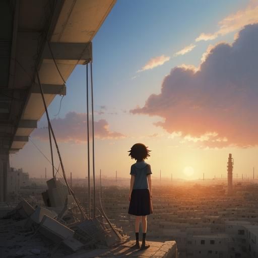 Gaza Childhood: Studio Ghibli Anime Visual
