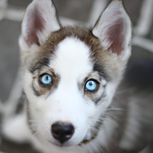 Diamond Eyed Husky Puppy in Sharp Focus