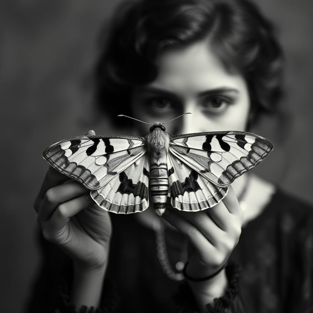Edwardian Woman with Moth