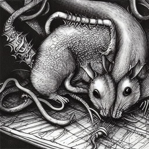 Vicious Rat Prince in Dramatic Fantasy Art