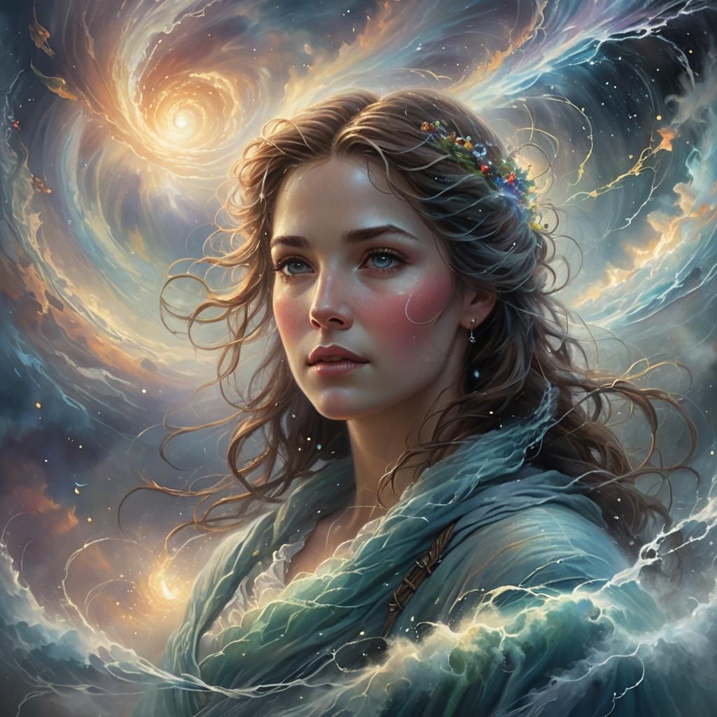 Ethereal Hurricane Reveals Mysterious Woman's Face