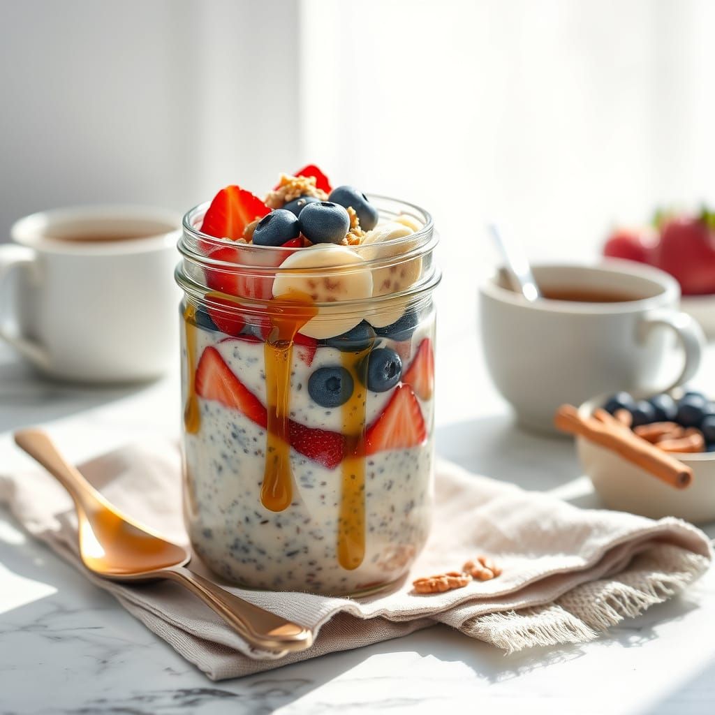 Inviting Breakfast Jar in Natural Light