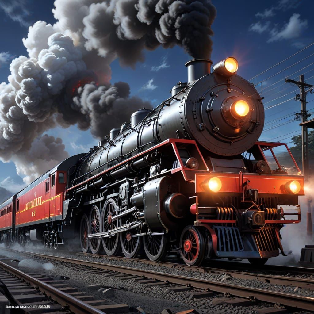 Elegant Montezuma Locomotive in United Pacific Livery with V...