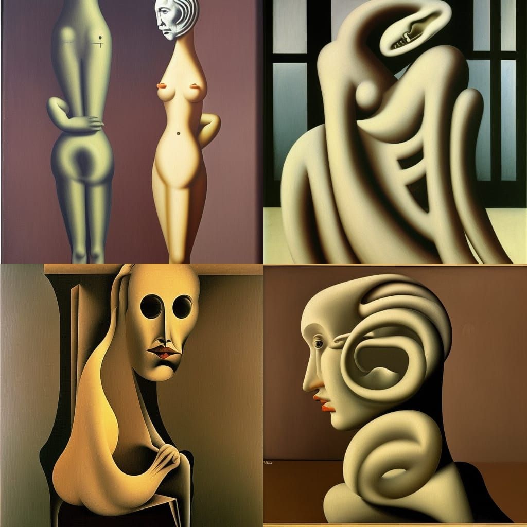 Distressed Ringing Ears in Cubist Surrealism