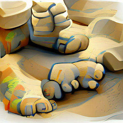 Abstract Clay Sculpture in Ambient Occlusion