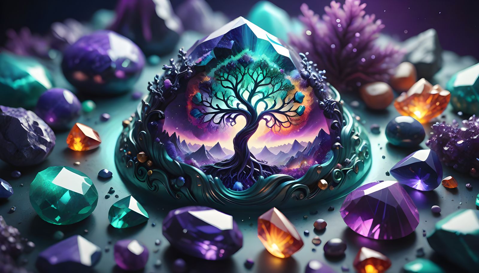 Surreal Earth Core Radiates Vibrant Life Force