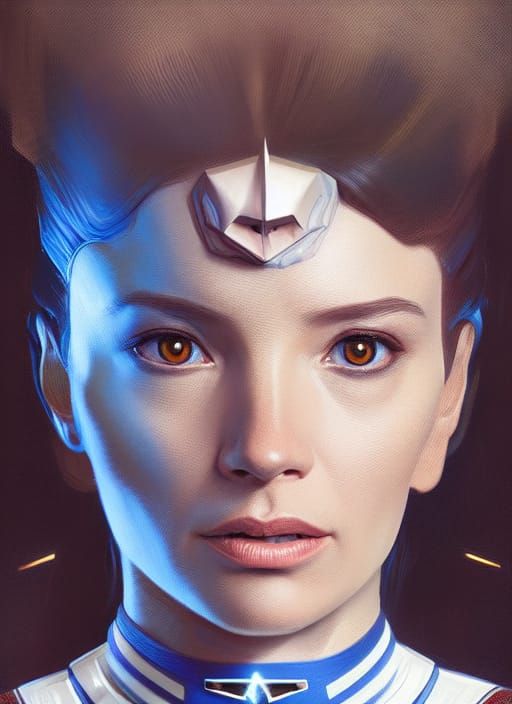 Star Trek Portrait in Hyperdetailed Art Nouveau Style
