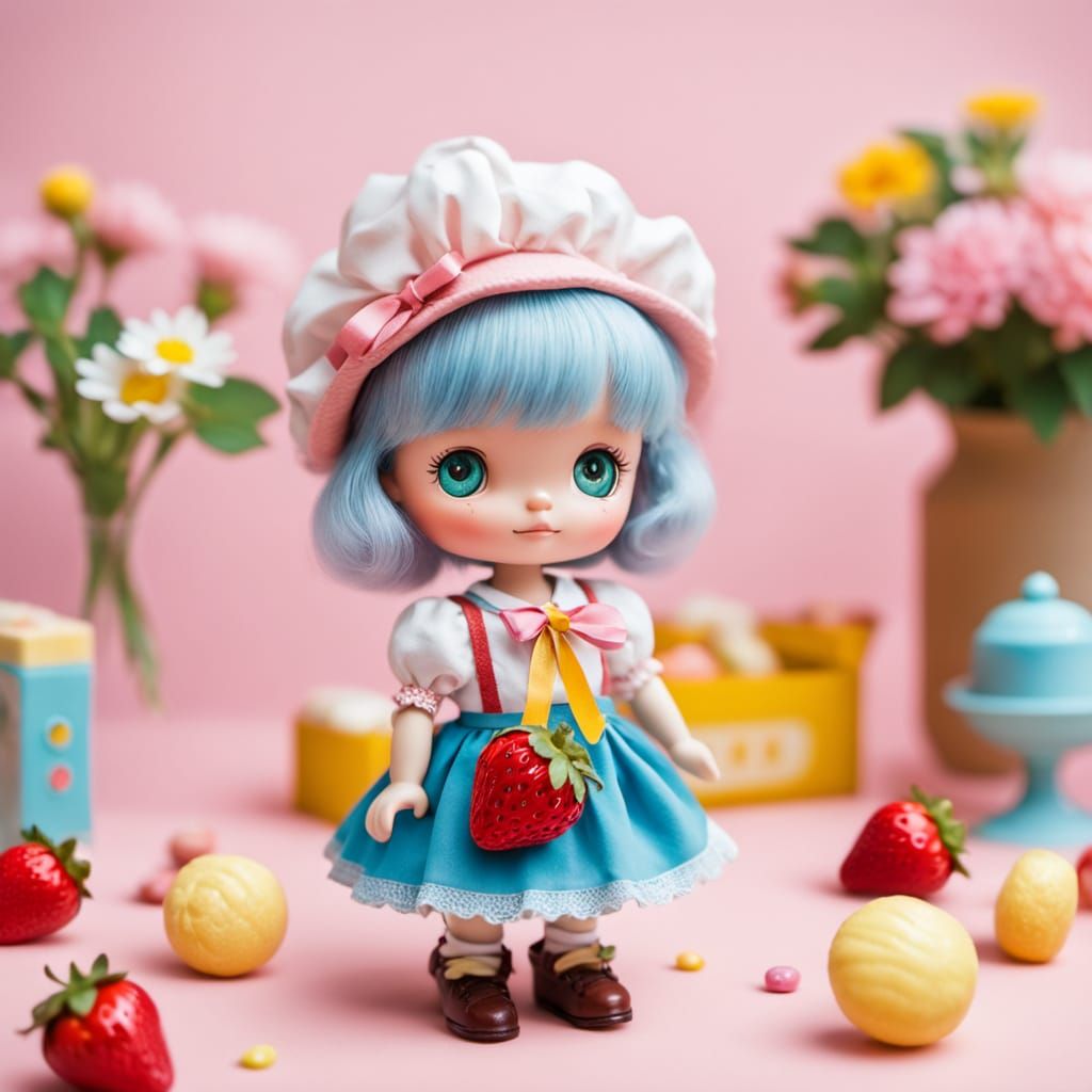 Retro Strawberry Shortcake Doll in Pastel Paradise