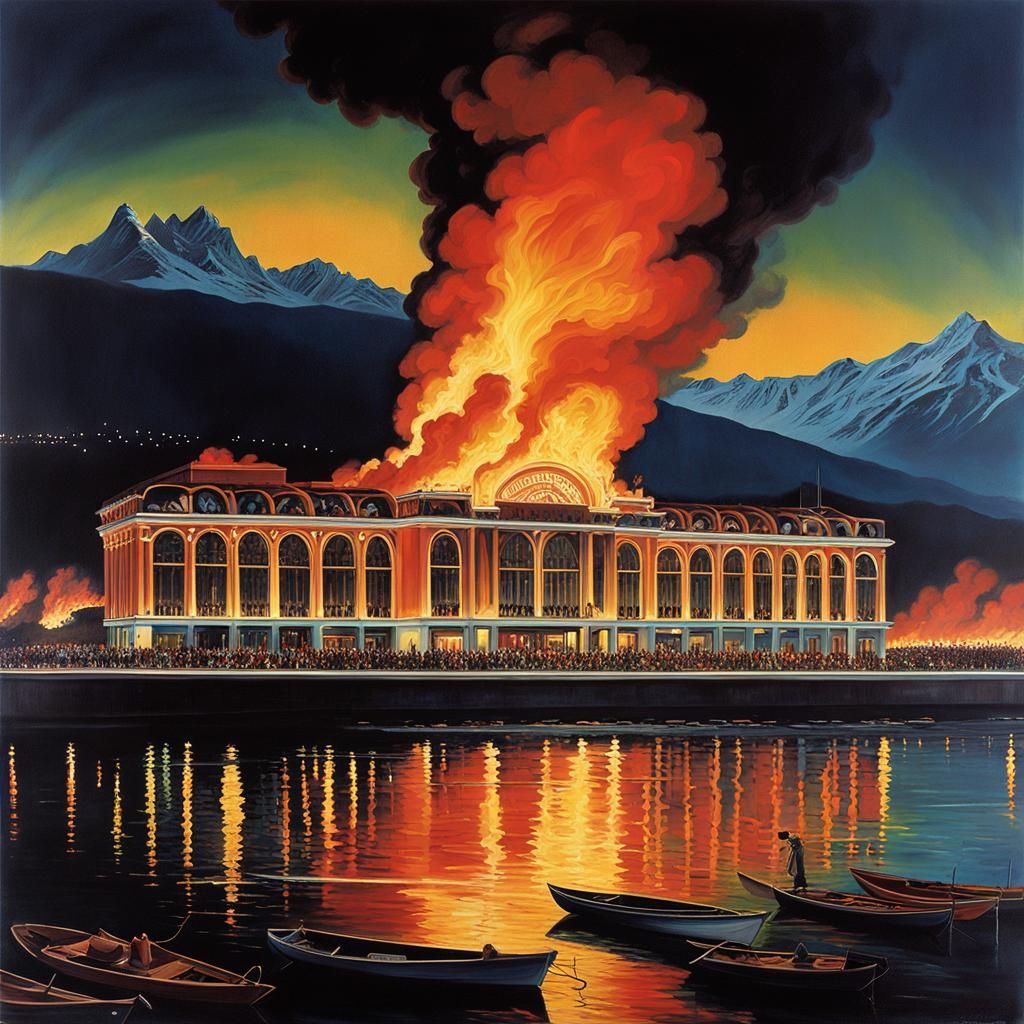 Montreux Casino Inferno, Lake Geneva, 1971