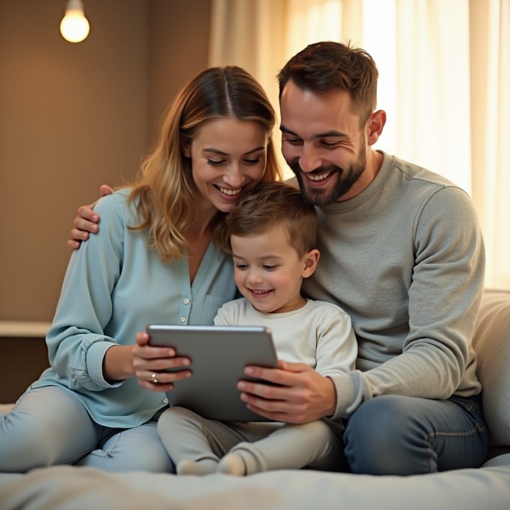 Warm Family Moment: Supporting a Child with Autism