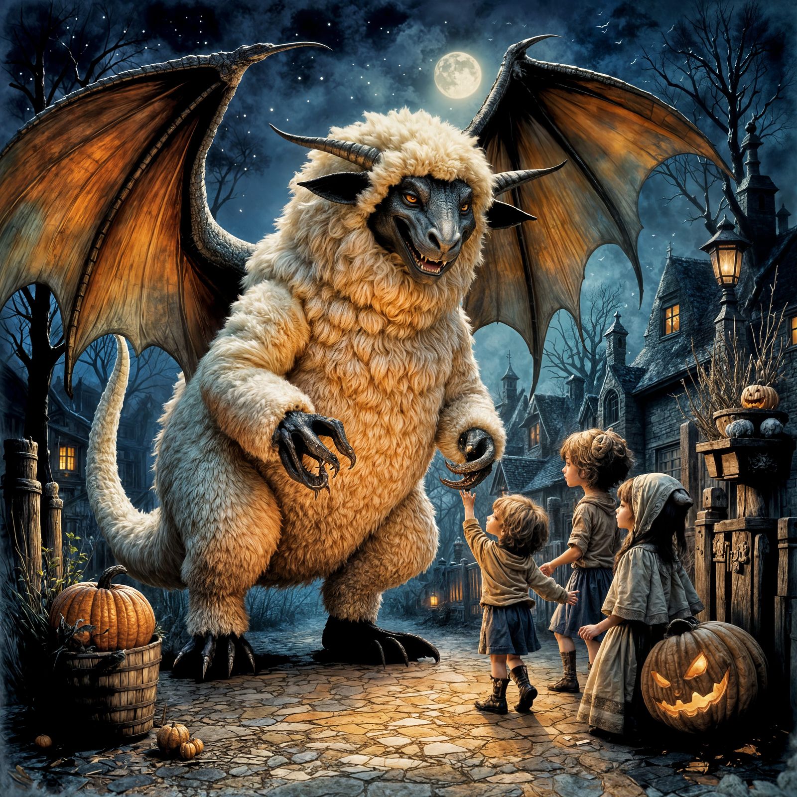 Majestic Dragon in Sheep Costume Trick-or-Treating