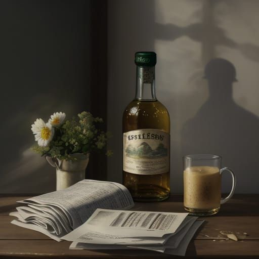 Still Life in Warm, Golden Light with Impressionist Soft Foc...