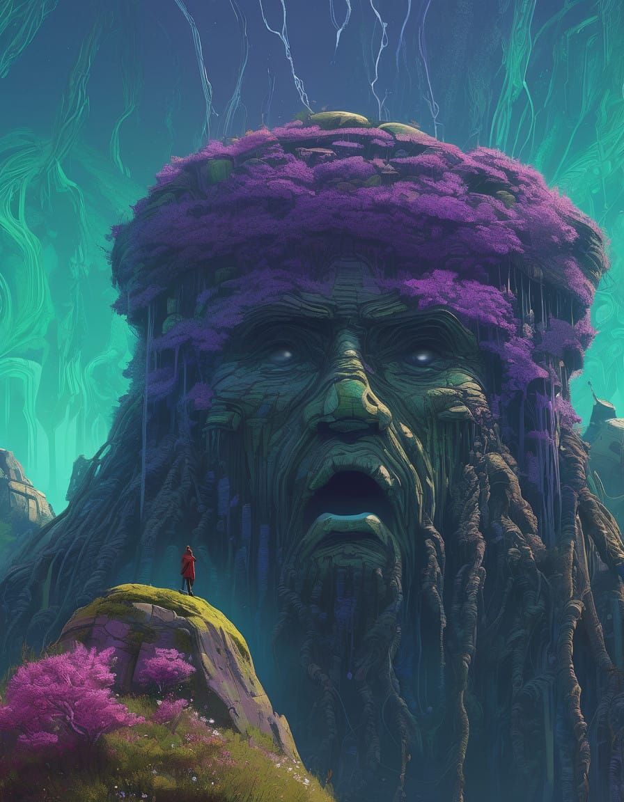 Ethereal Being Glows with Timeless Youth between Heaven and...