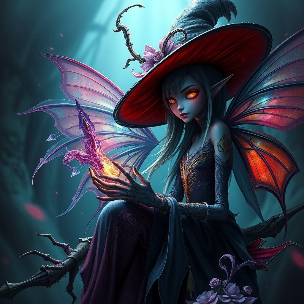 Whimsical Witch, Fairy, and Alien Fantasy Art