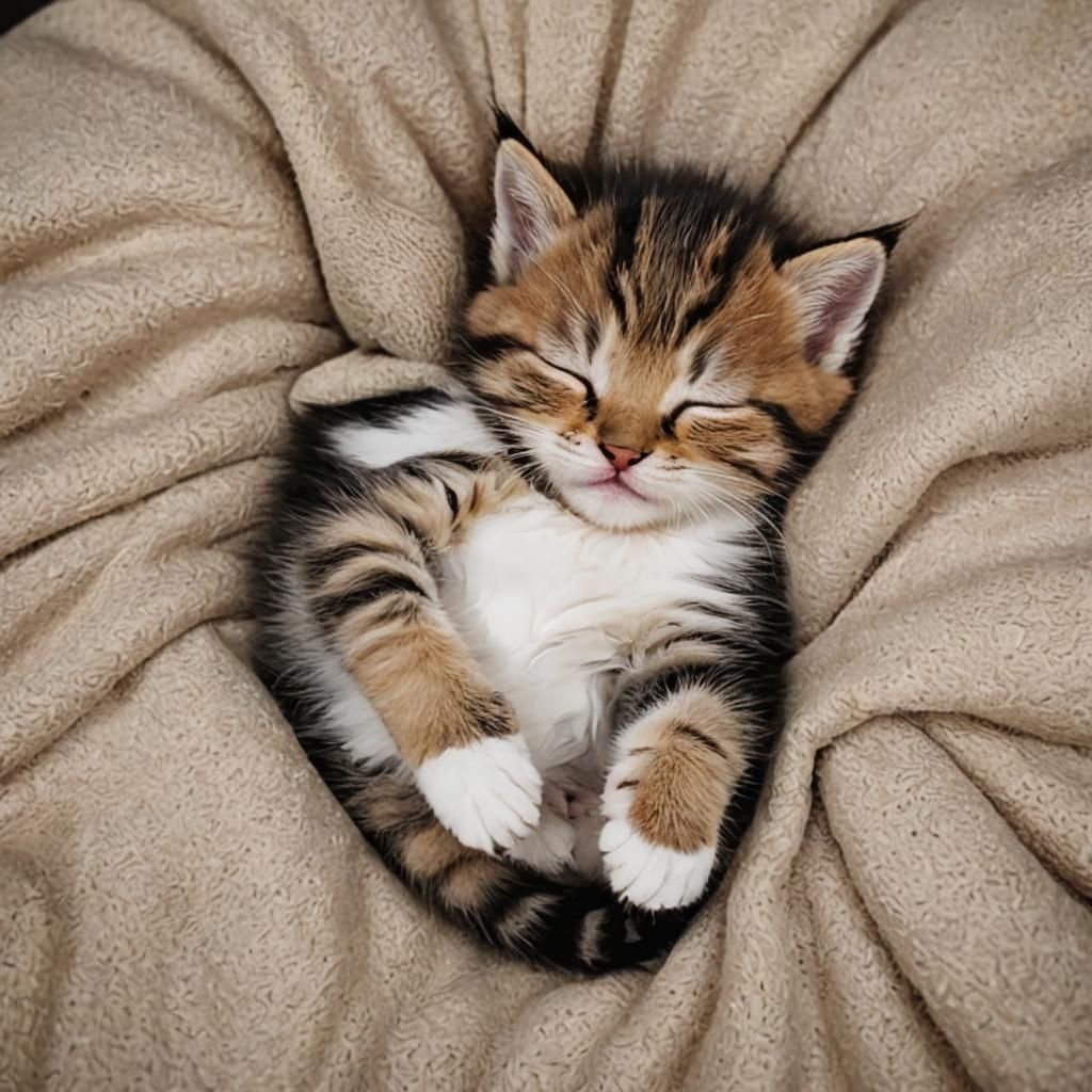 Cute Kitten Sleeping