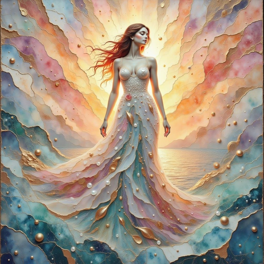 Goddess of the Ocean's Shimmering Majesty