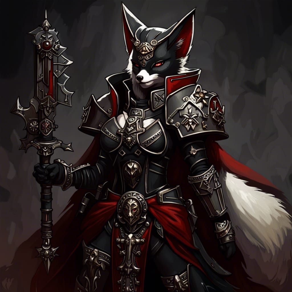 Adepta Sororitas Fox in Digital Art Style