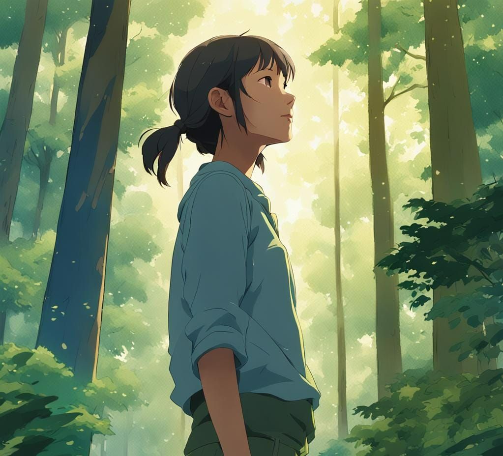 Anime Key Visual Inspired by Studio Ghibli