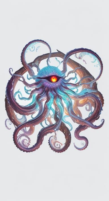 Cosmic Entity Ruling Universe in Dark Fantasy Oil Painting