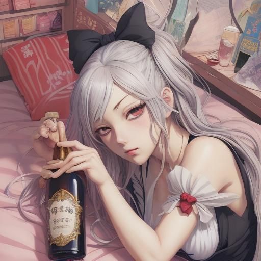 Anime-Style Artwork: I Love You Like An Alcoholic