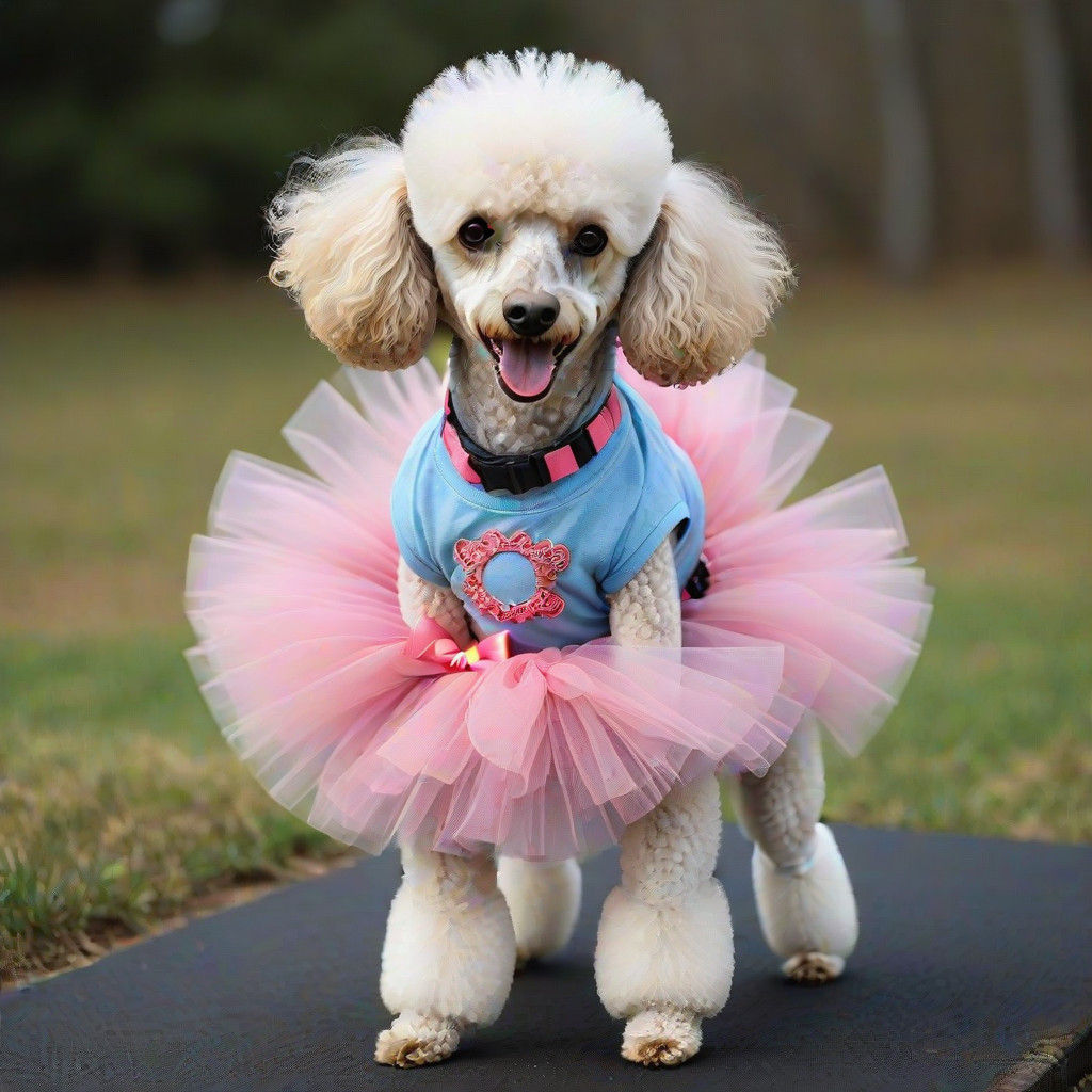 Elegant Poodle in Ballet Tutu