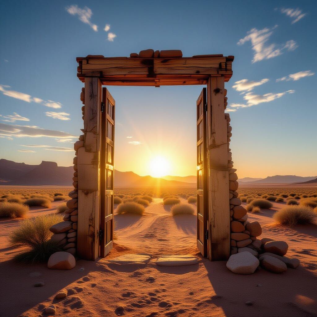 Luminous Desert Portal Opens to New Worlds