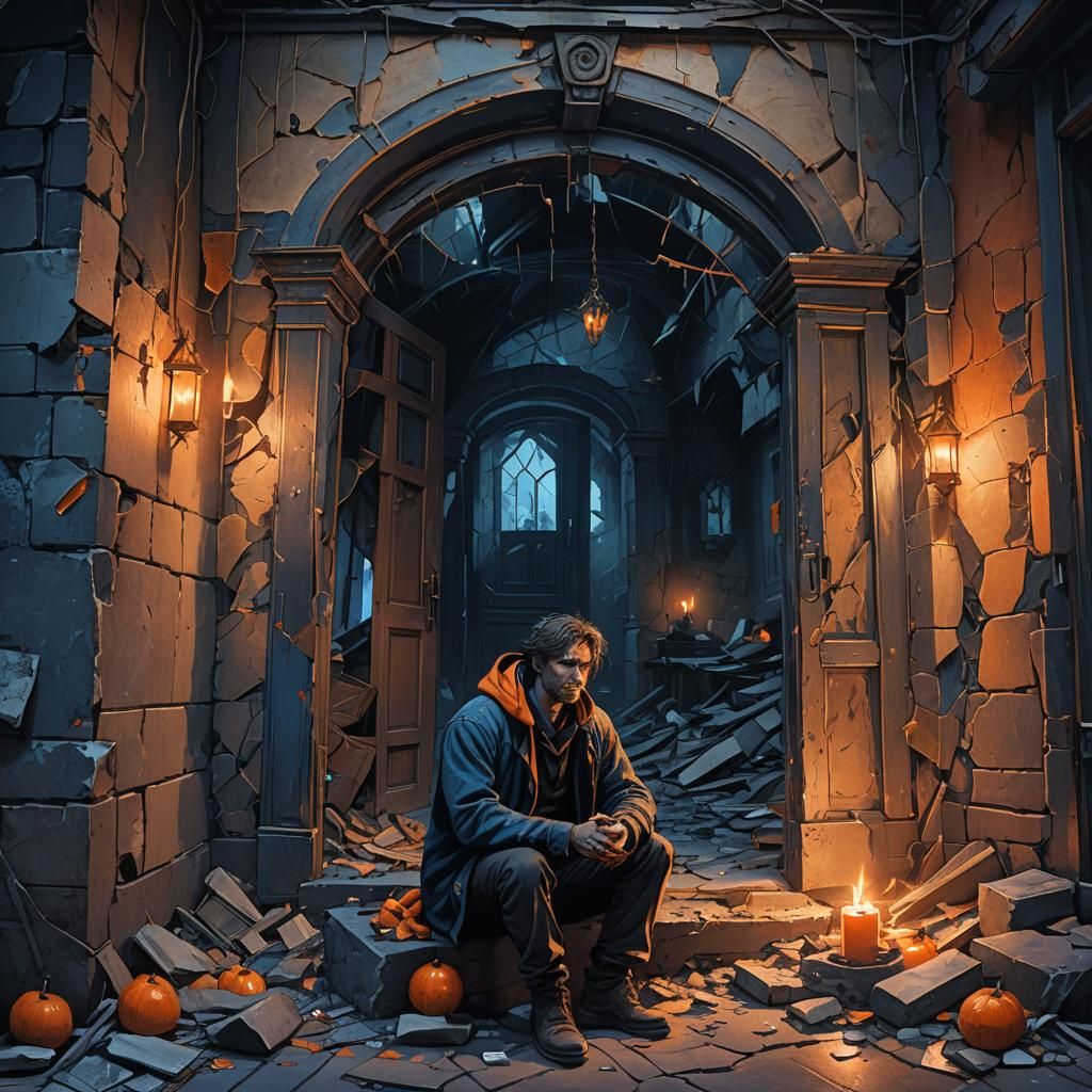 broken man, in a broken house, full of broken dreams