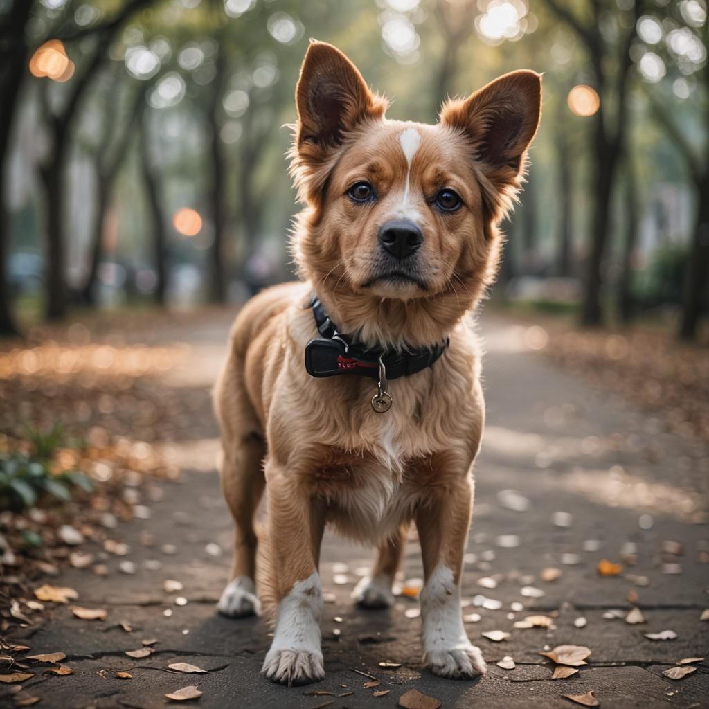 Dog Portrait in Natural Light with Bokeh